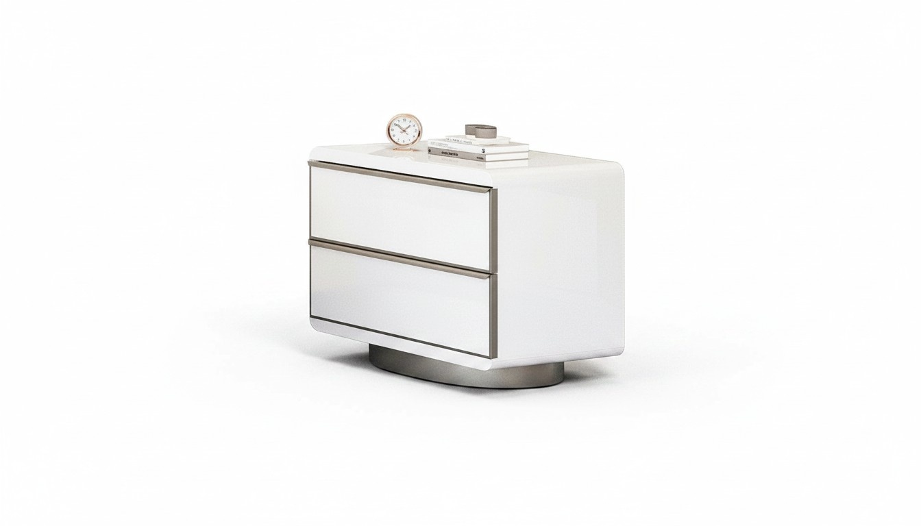 Bedroom nightstand with storage in modern style wooden furniture luxury