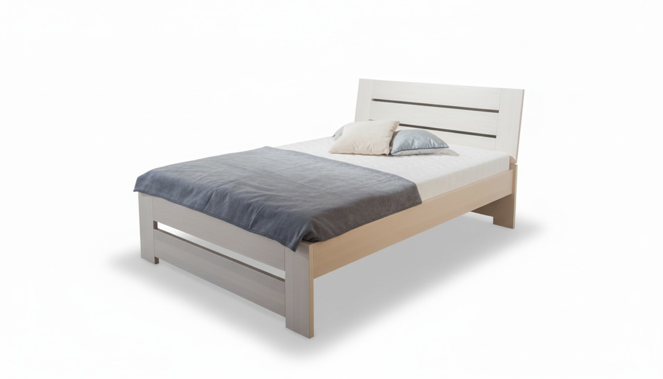 Bedroom set bed 2x bedside table wardrobe 4 pieces. wood closet cabinets