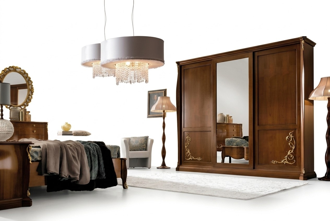 Bedroom Sliding Door Wardrobe Mirror Clothes Wardrobes Wardrobe