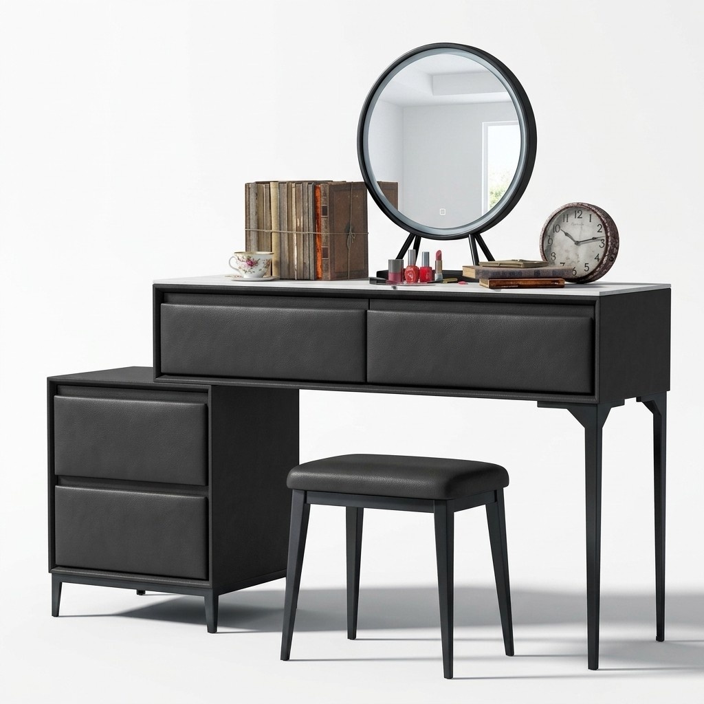 Bedroom dressing table dressing table black and drawers chair