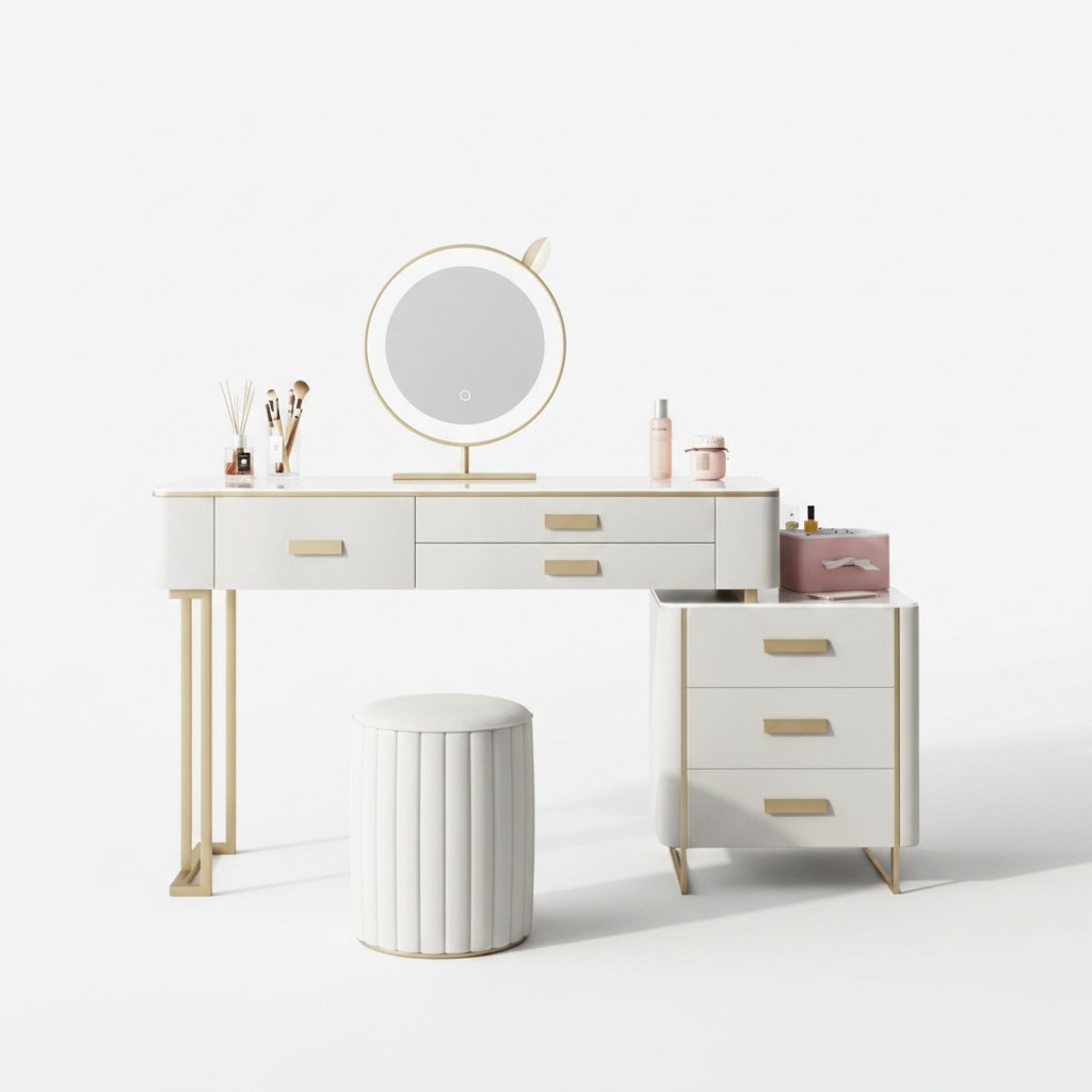 Bedroom dressing table Dressing table Cosmetic table Mirror drawers
