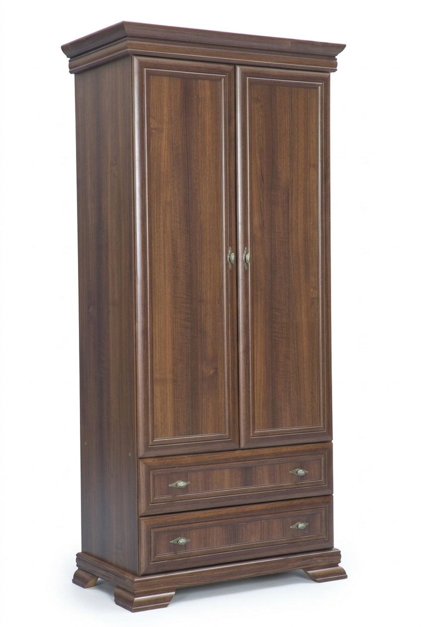 Bedroom Wardrobe 2 Door Wooden Wall Cabinet Closet Wardrobes