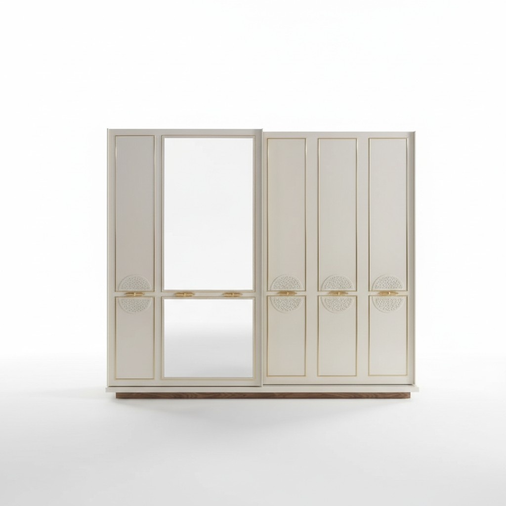 Bedroom Wardrobe Luxury Wood Modern Design Furniture White
