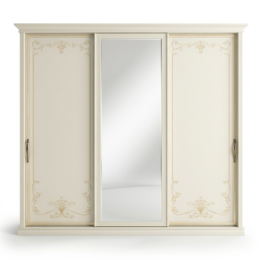 Bedroom wardrobe sliding doors cabinet wood multi-purpose wardrobe mirror