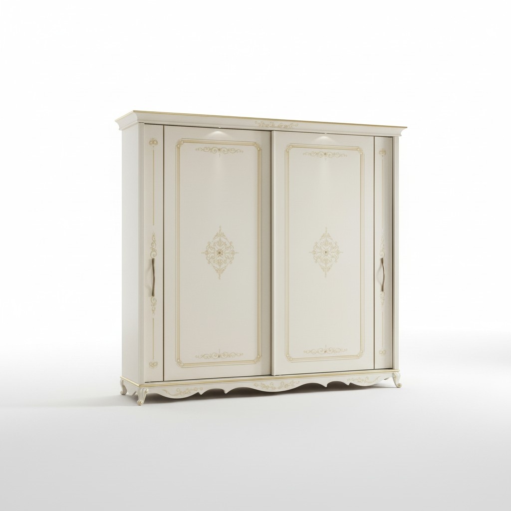 Bedroom wardrobe wooden wardrobes closet white Mobilificio New