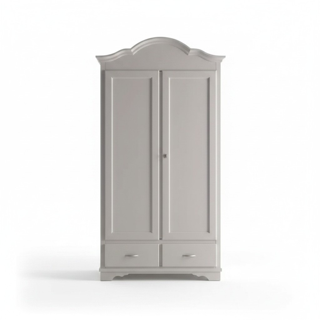 Bedroom Wood Wardrobe White Closet Style Classic Furniture