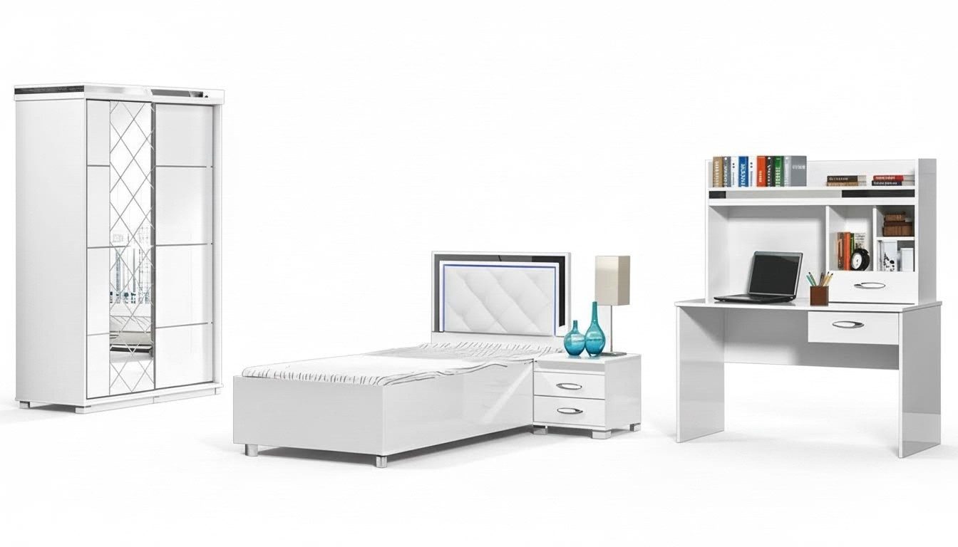 Bedroom youth room furniture set children\'s combination 4 pieces