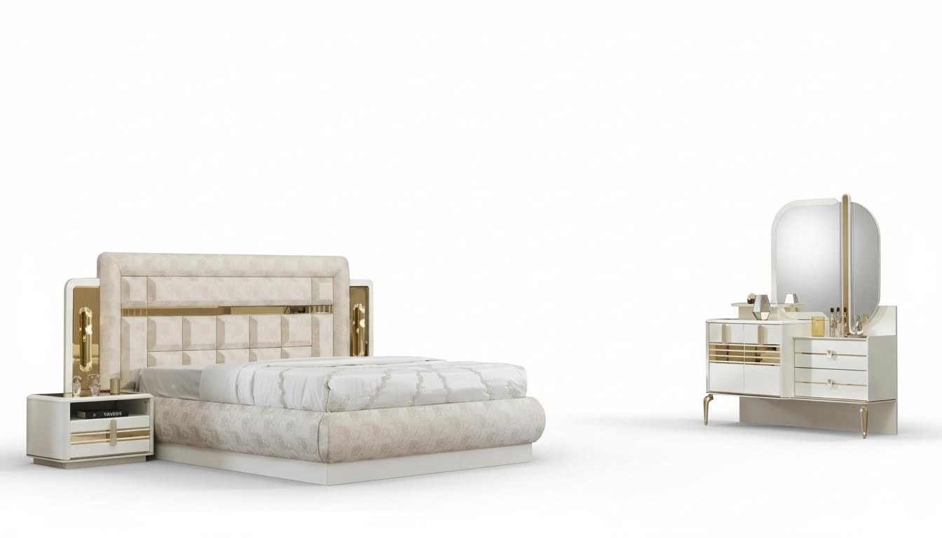 Beds Nightstands Bedroom furniture Bedroom furniture Vanity set 5 pieces