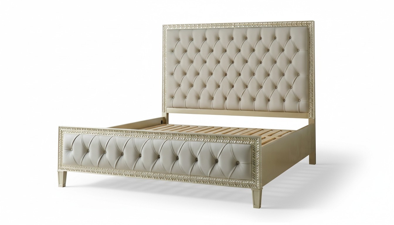 Beds Luxury Bed Hotel Royal Furniture Fabric Design Furnishings Upholstered Bed Frame