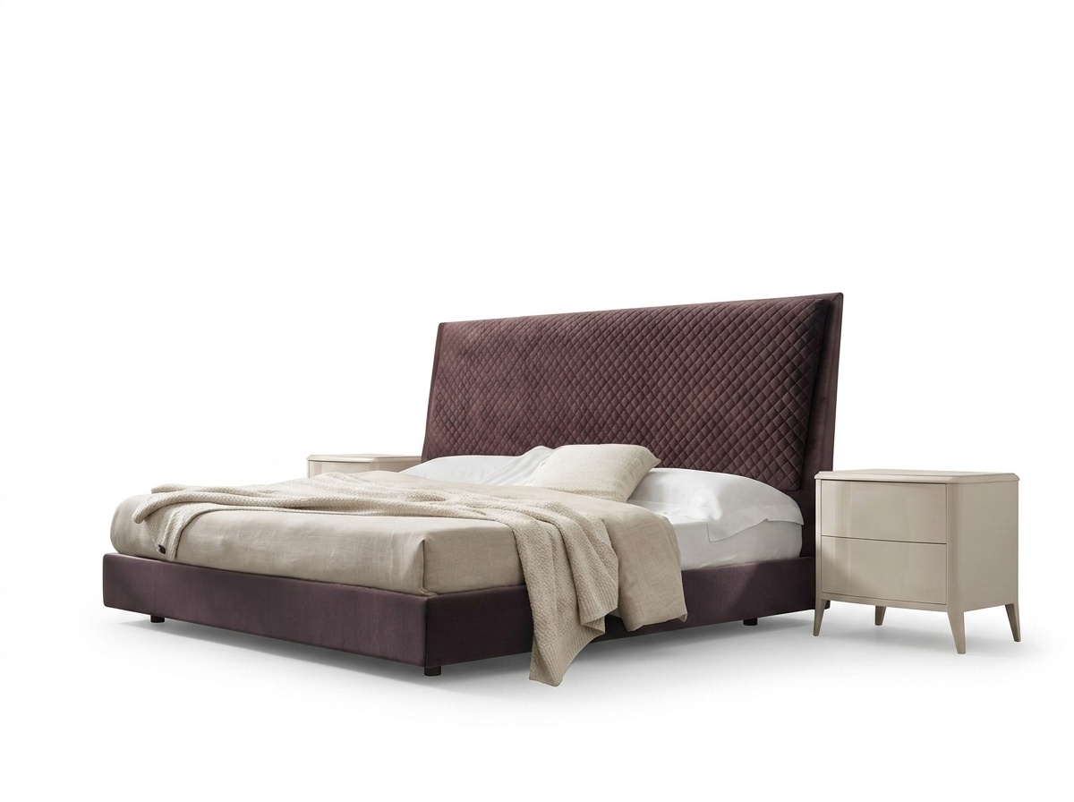 Bed + 2x bedside tables 3 pieces bedroom set design modern luxury Italy furniture new