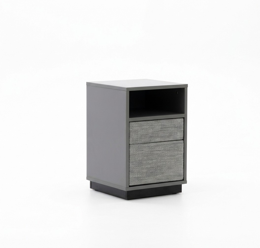 Bedside Table Grey Elegant Bedroom Luxury Wood Furniture Modern Design