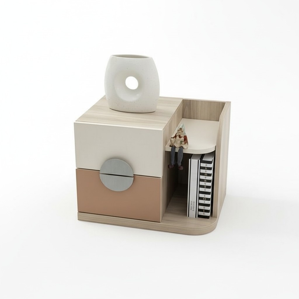 Nightstand Modern Drawer Storage Stylish Design Children\'s Room Decoration