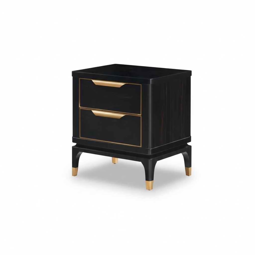 Nightstand Chest of Drawers Side Table Console High Gloss Gold Stainless Steel