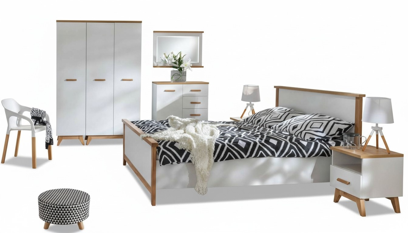 Modern style designer bedside table/console with a sliding drawer & a shelf made of real wooden