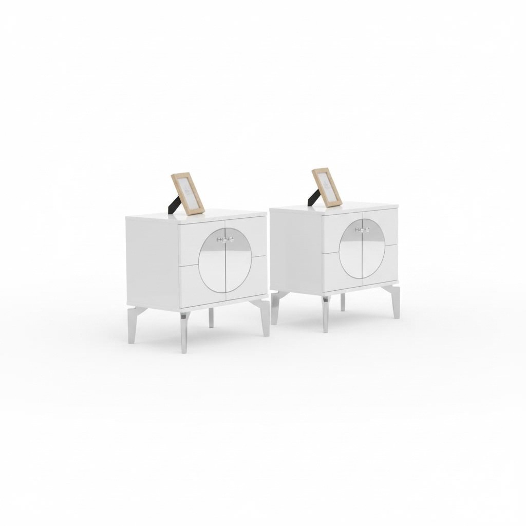 Nightstands Night cabinets Grey tables Bedroom set 2-piece Nightstand set