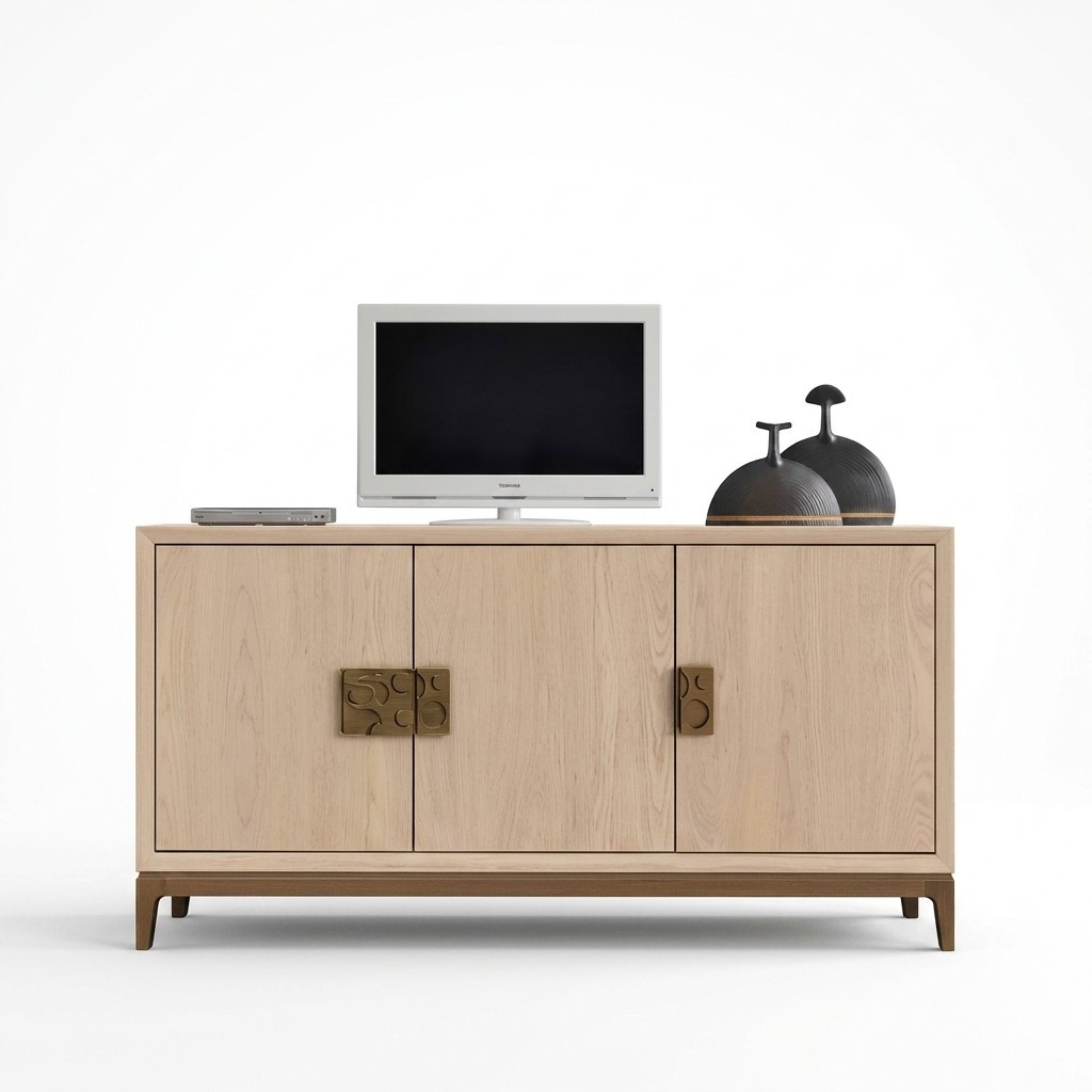 Beige living room sideboard luxury designer furniture wood luxury chest of drawers new