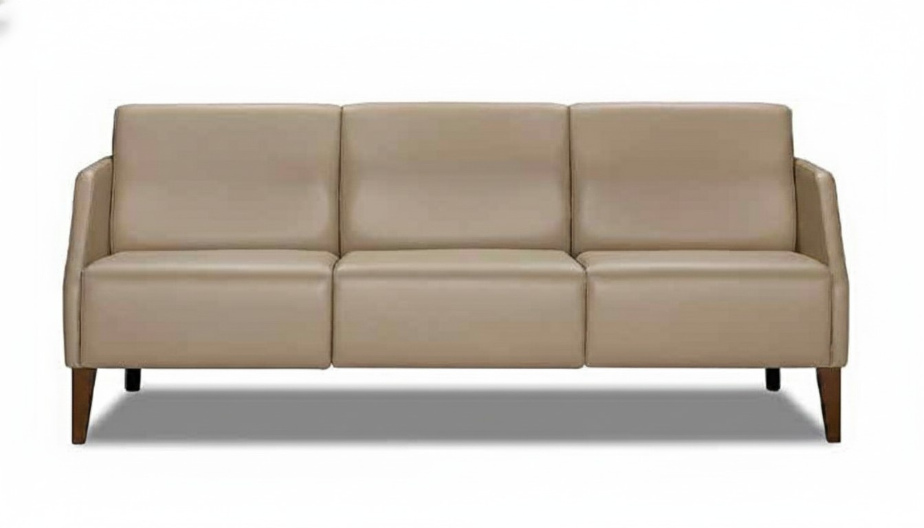 Beige living room two-seater upholstered furniture modern textile couch 2-seater