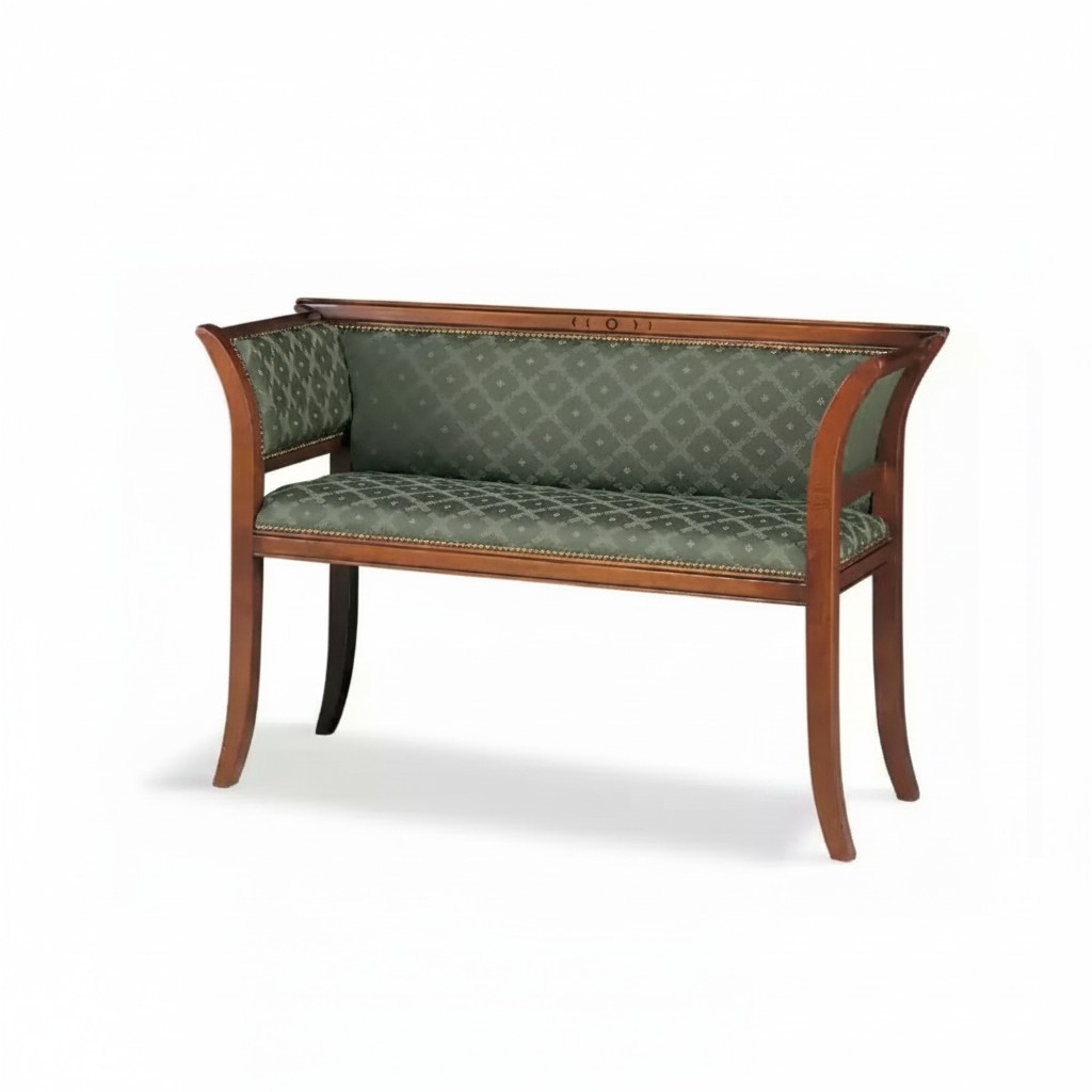 Bench Classic bench luxury upholstered furniture upholstery fabric 116x45x77