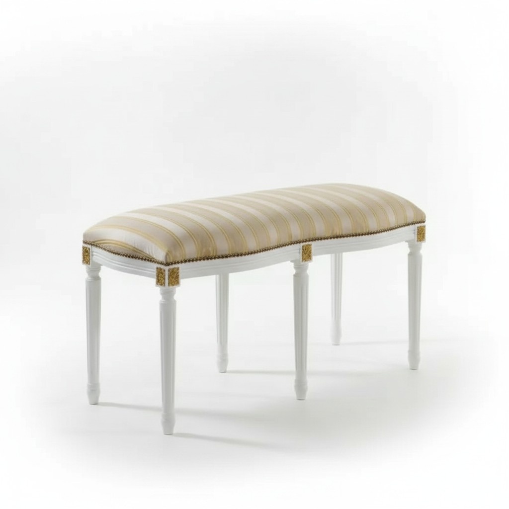 Bench classic bench upholstered bench fabric textile furniture living room bench