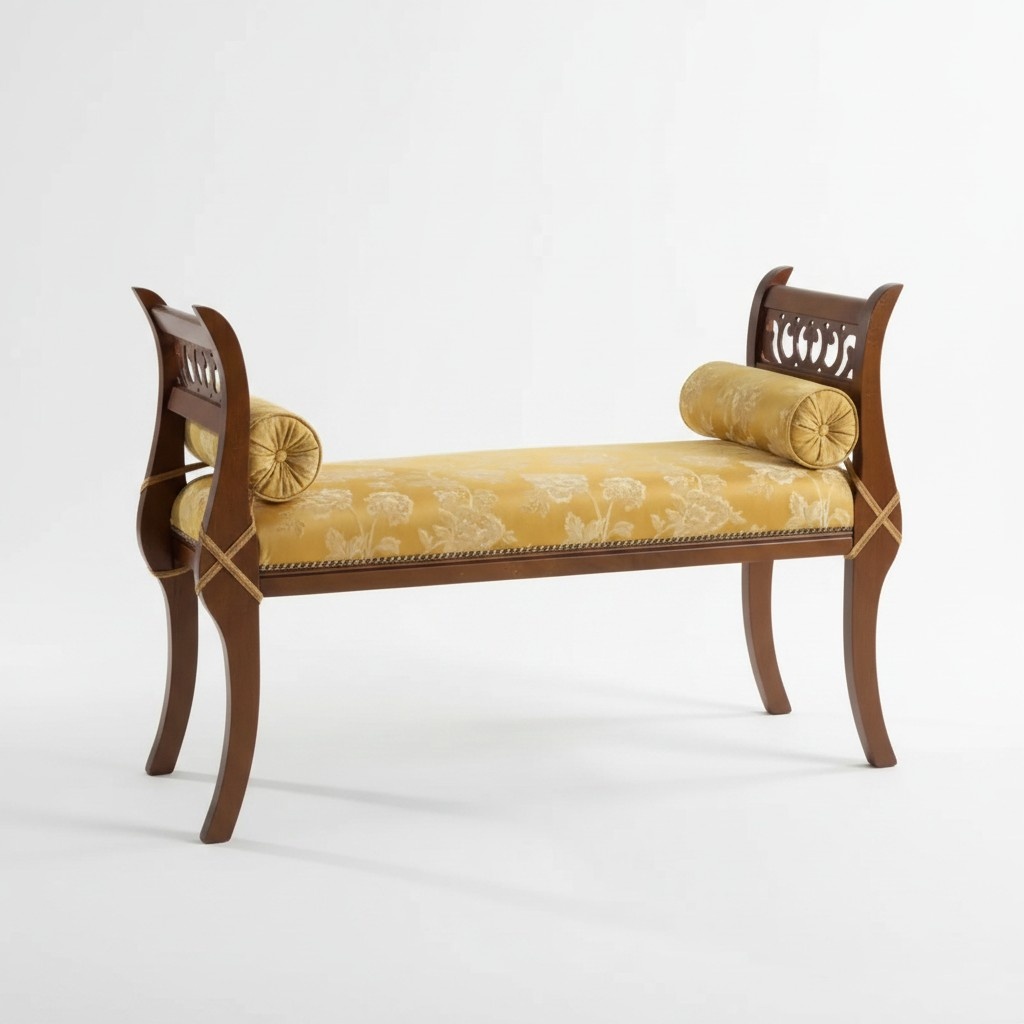Bench Seating Furniture Textile Bench Luxury Furniture Classic upholstered bench