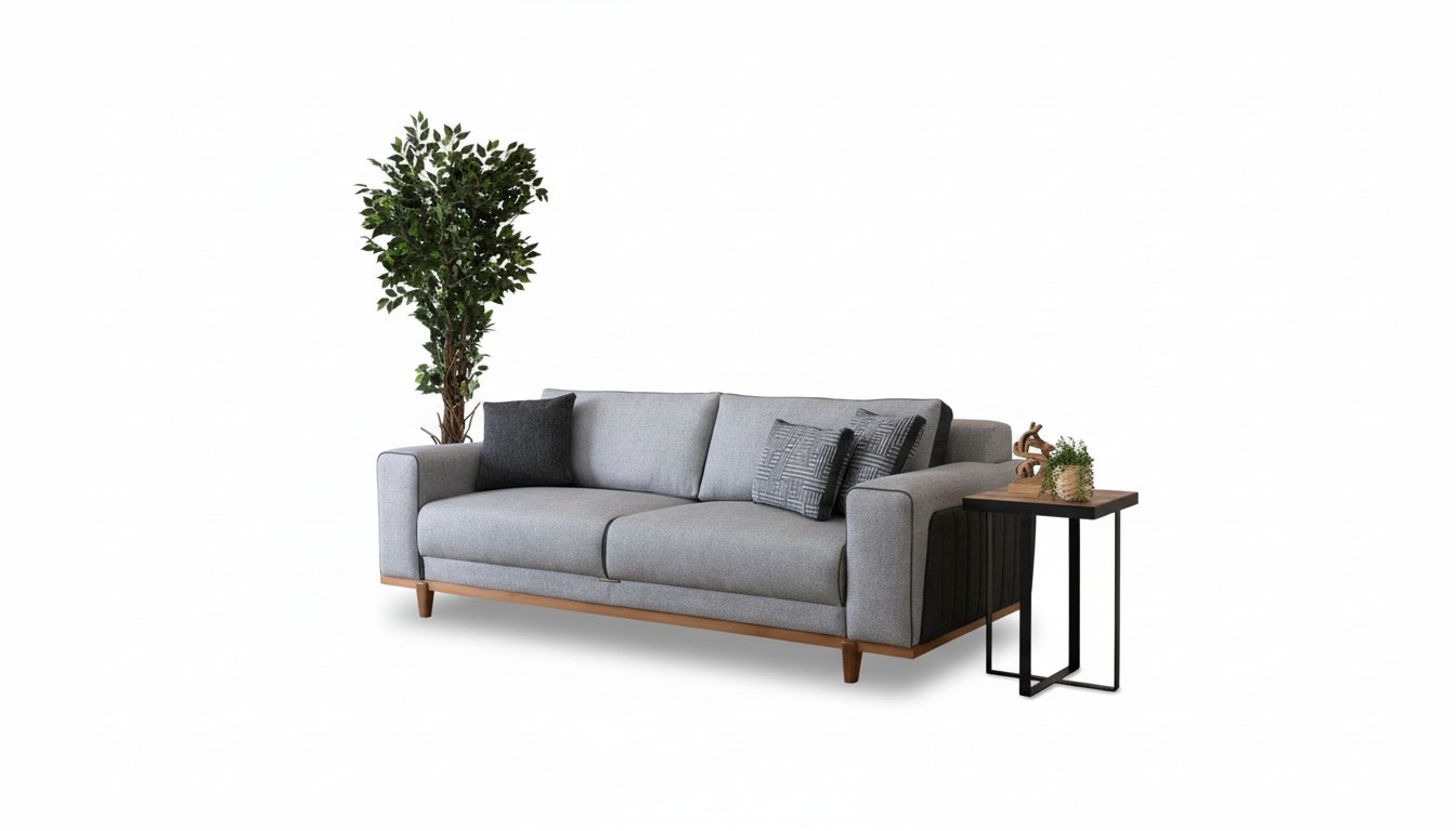 Big Sofa 242cm Couch Upholstered Furniture Sofas Fabric Couch Interior Textile