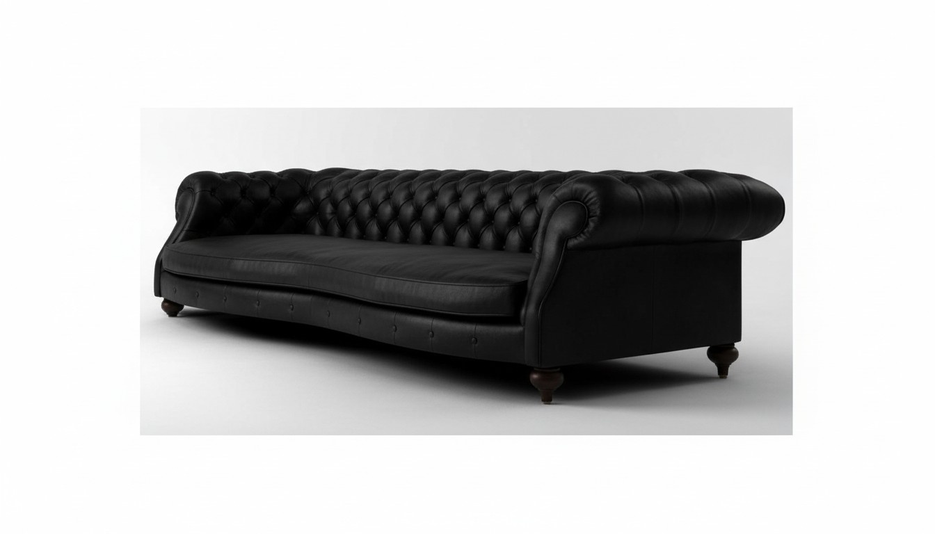 BIG SOFA 250cm Upholstered Couch On Stock AVAILABLE LEATHER SOFA XXL DESIGN CHESTERFIELD