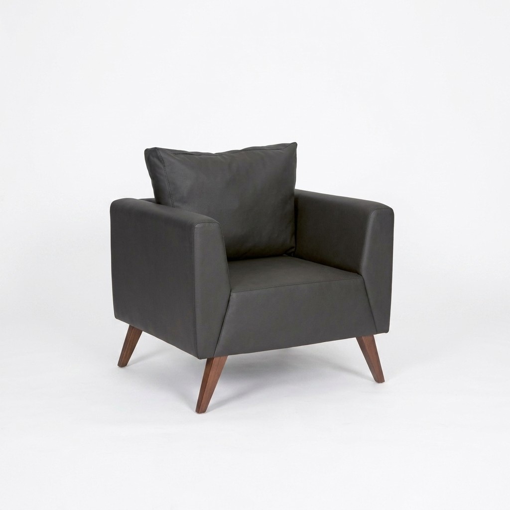 Black Armchair Design Cushion Seat Study Office New