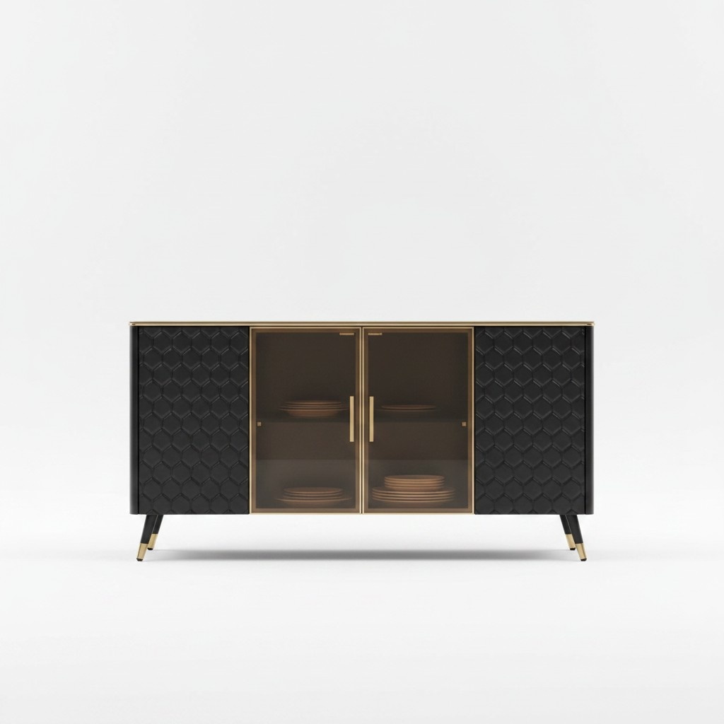 Black chest of drawers sideboard cabinet sideboard chests of drawers cabinets 160cm furniture