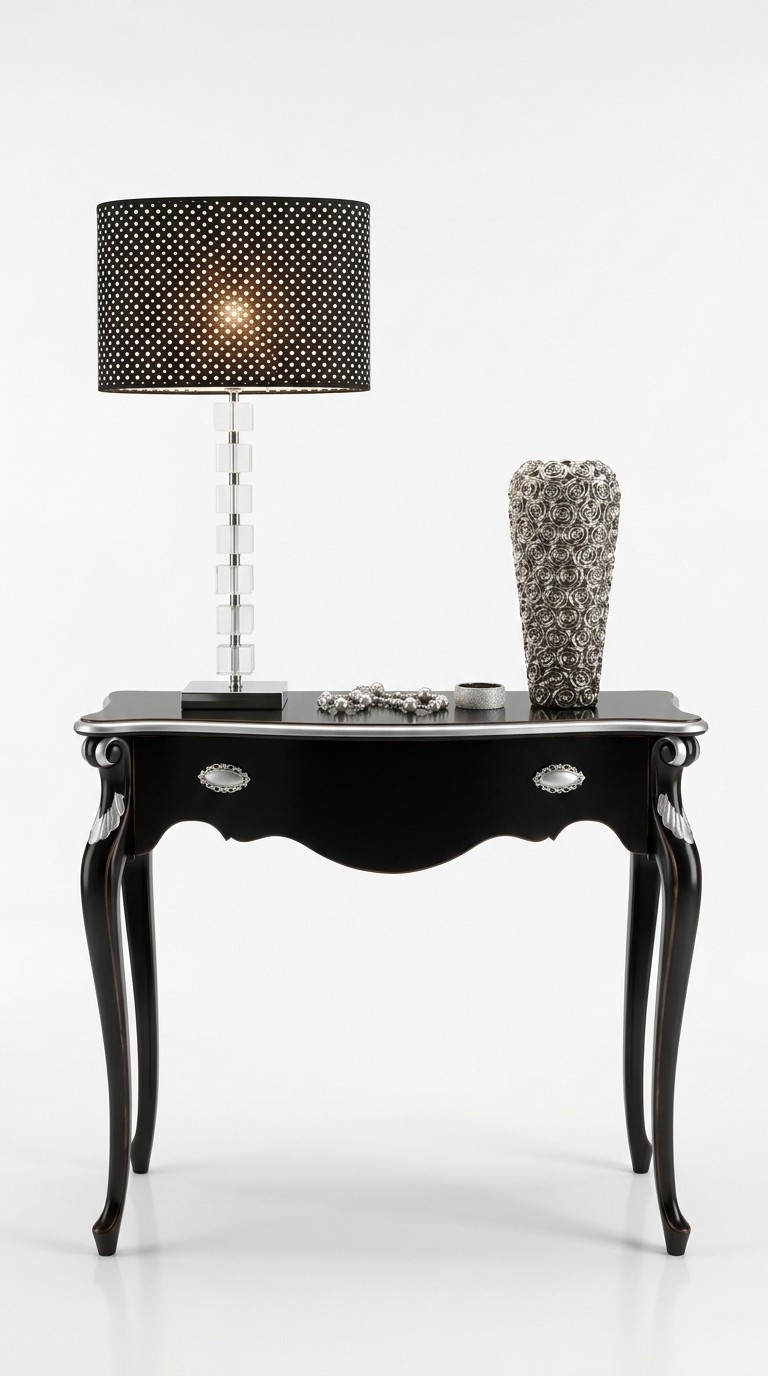 Console Table Black Console Design Italian Furniture Baroque Wood Chest of Drawers new