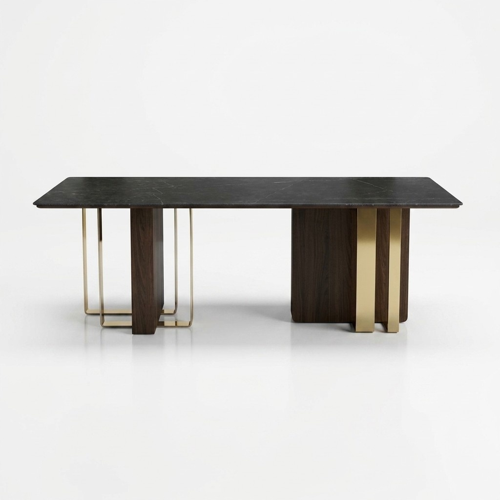 Black designer dining table dining room furniture table luxury wooden tables 240x100
