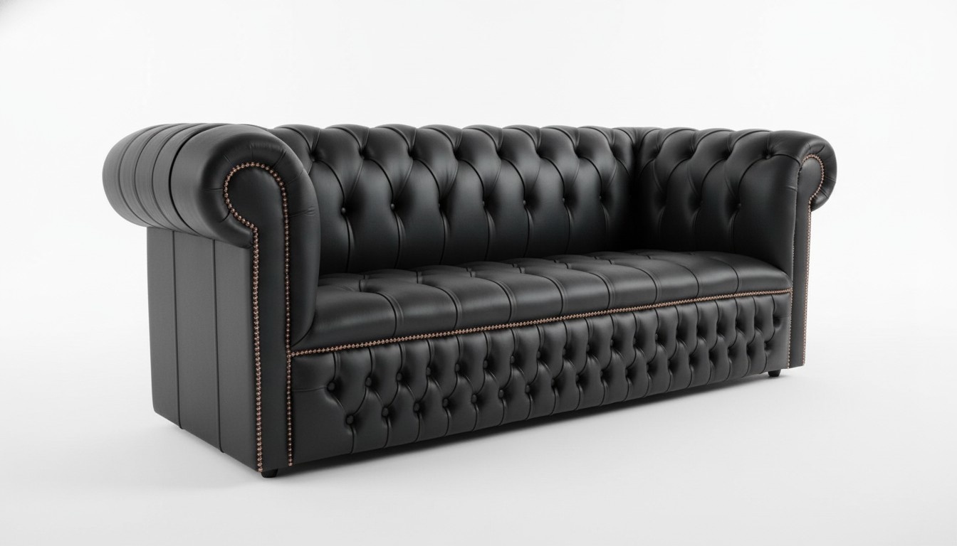 Black designer sofa couch upholstery XXL 3 seater big sofas couches leather textile