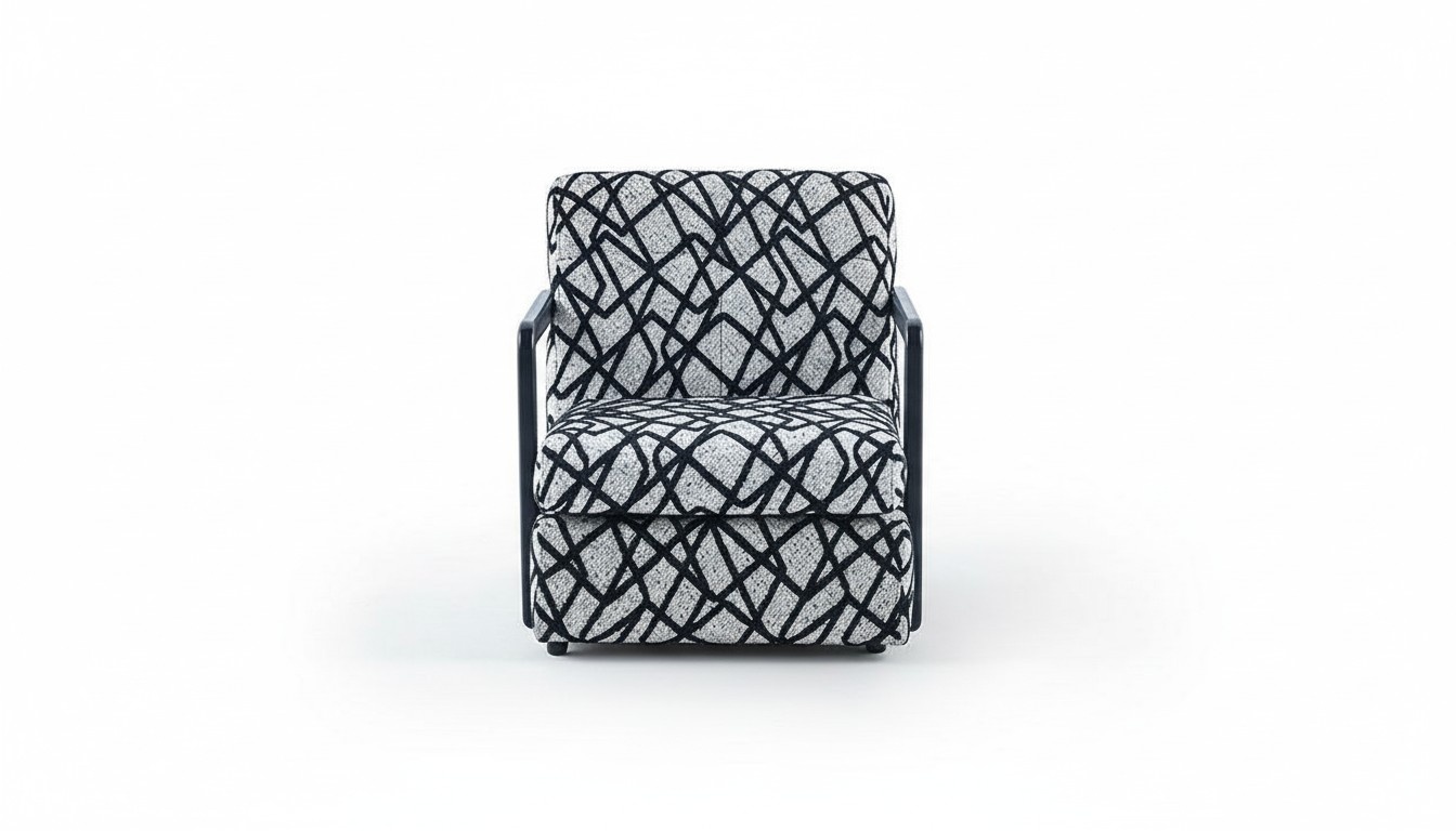 Black and gray living room armchair designer 1-seater luxury lounge chair
