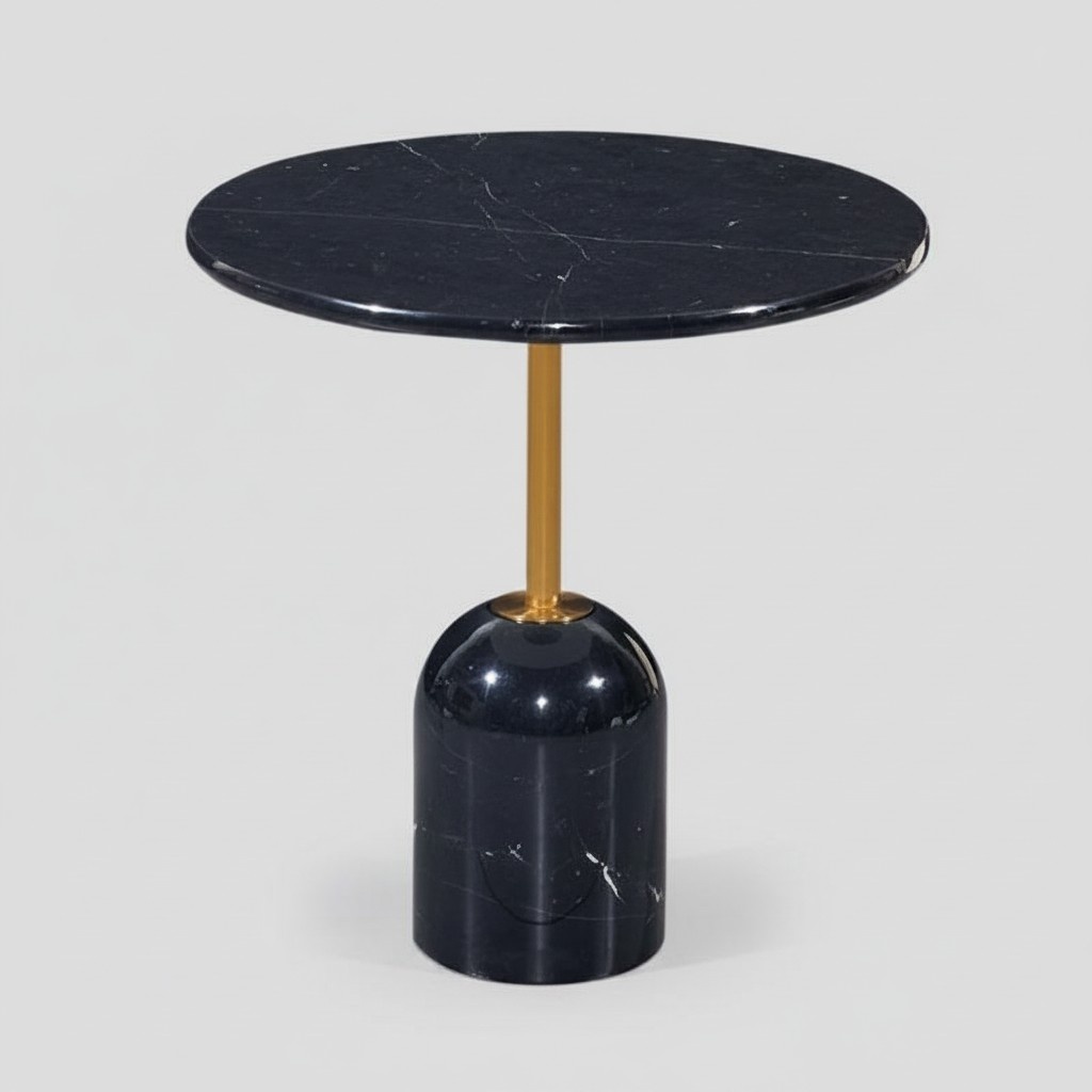 Black Side Table Living Room Tables Modern Round Design Console Table