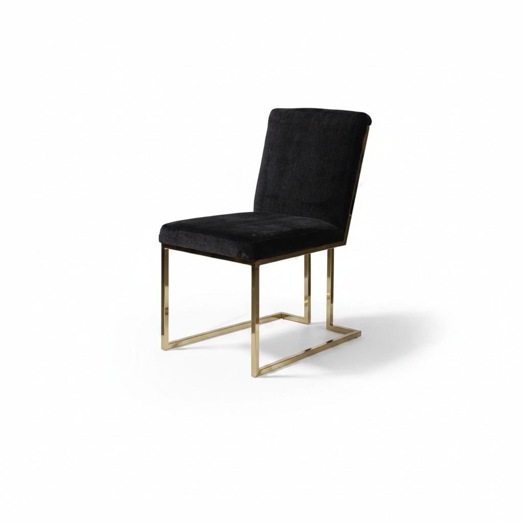 Black Stainless Steel Chair Metal Chair Dining Room Designer Upholstered Chairs
