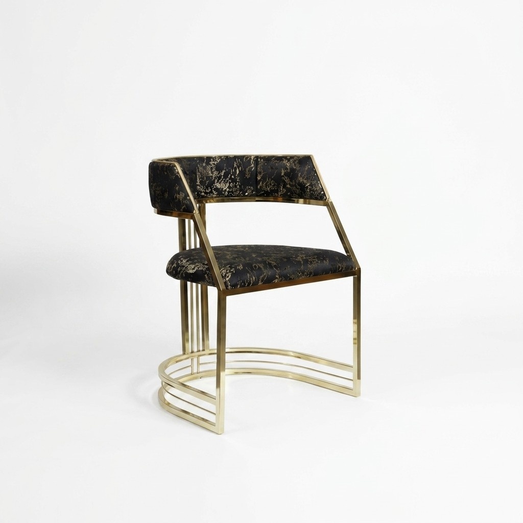 Black Stainless Steel Chair Modern Dining Room Furniture Upholstered Chair Chairs