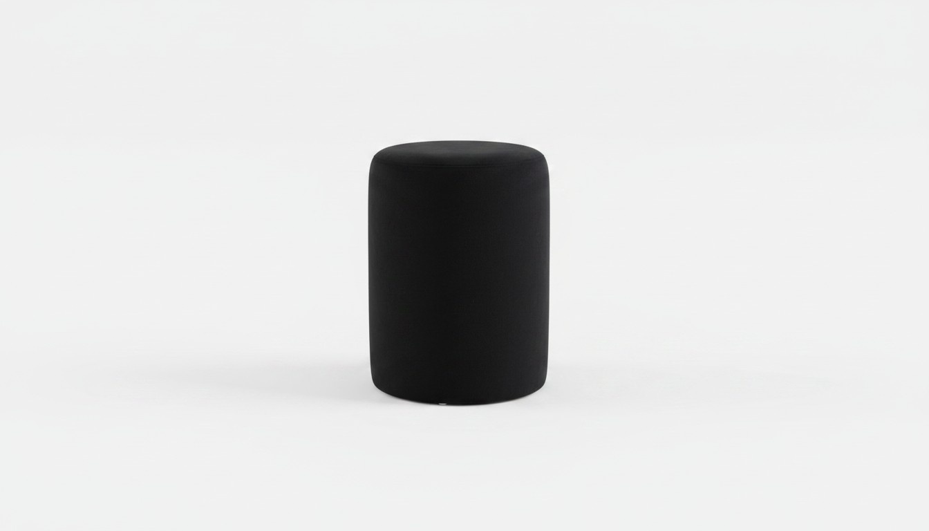 Black stool living room polyester upholstered stool luxury