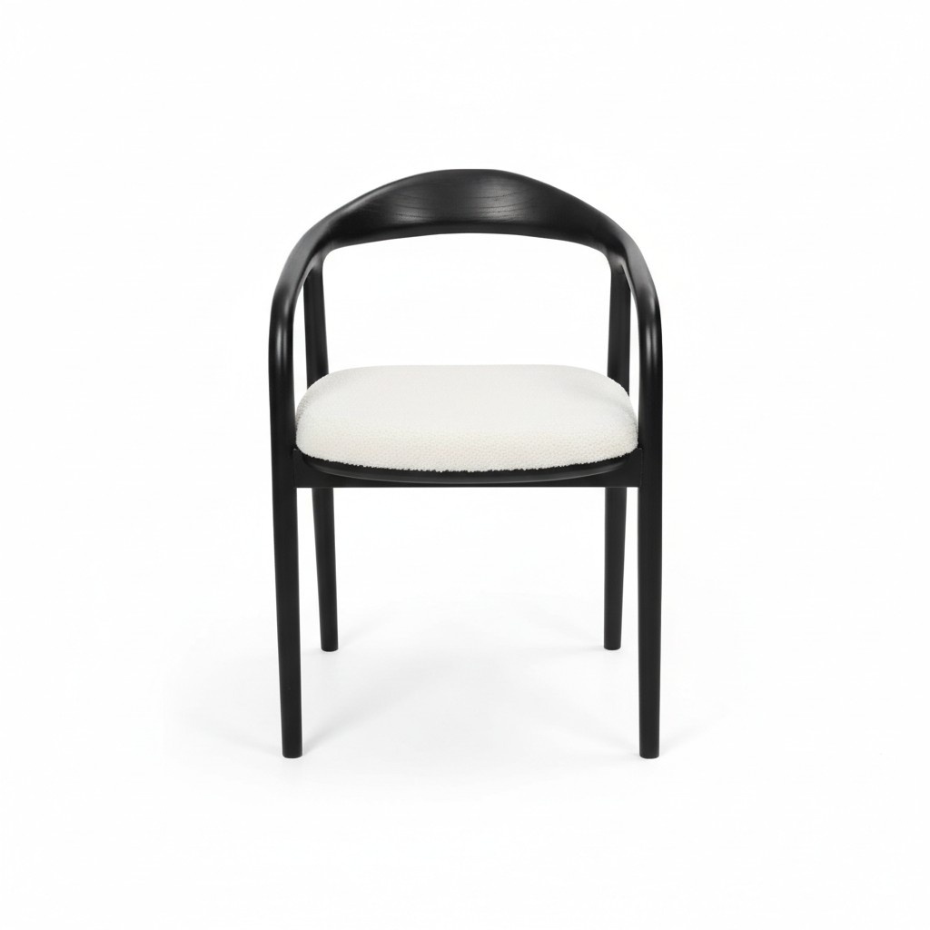 Black and white dining room chairs Luxury kitchen seating furniture Metal chairs