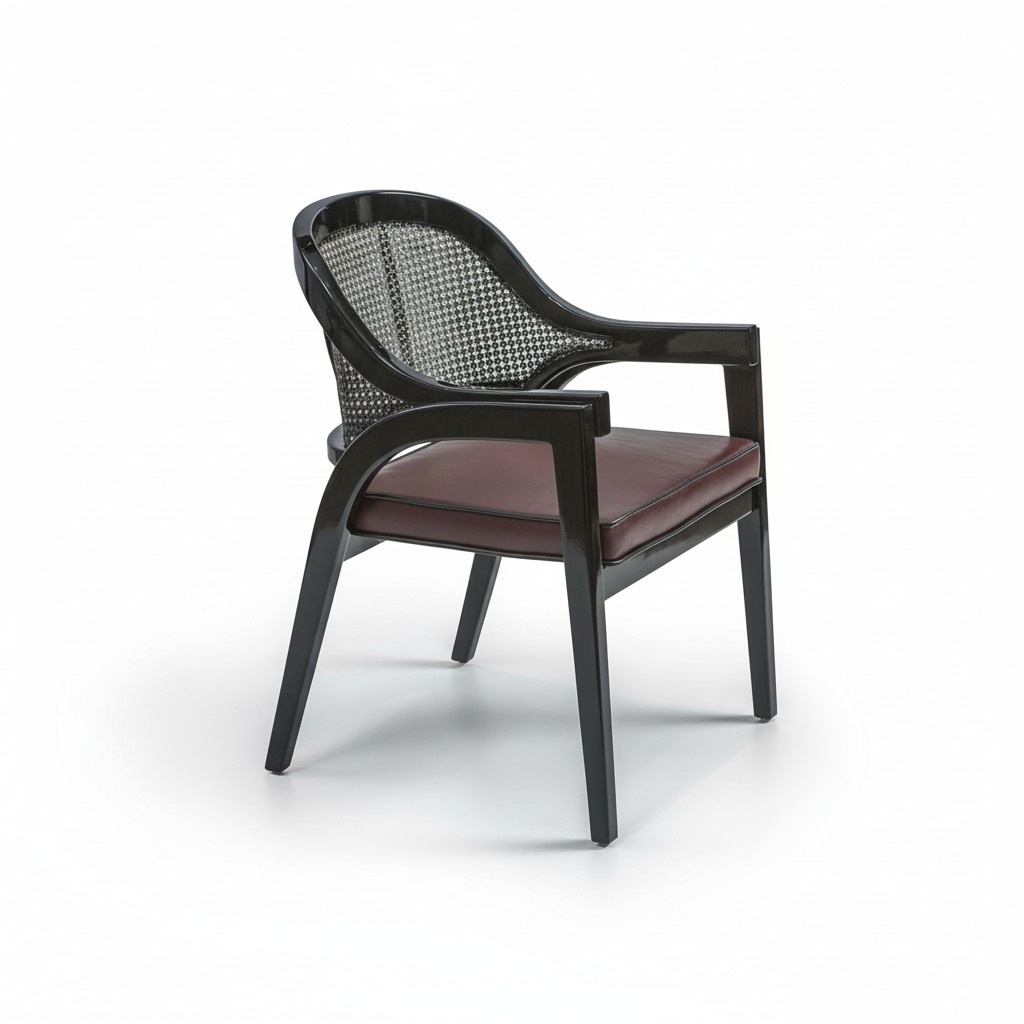 Black wooden chair design dining room armchair new set up chair