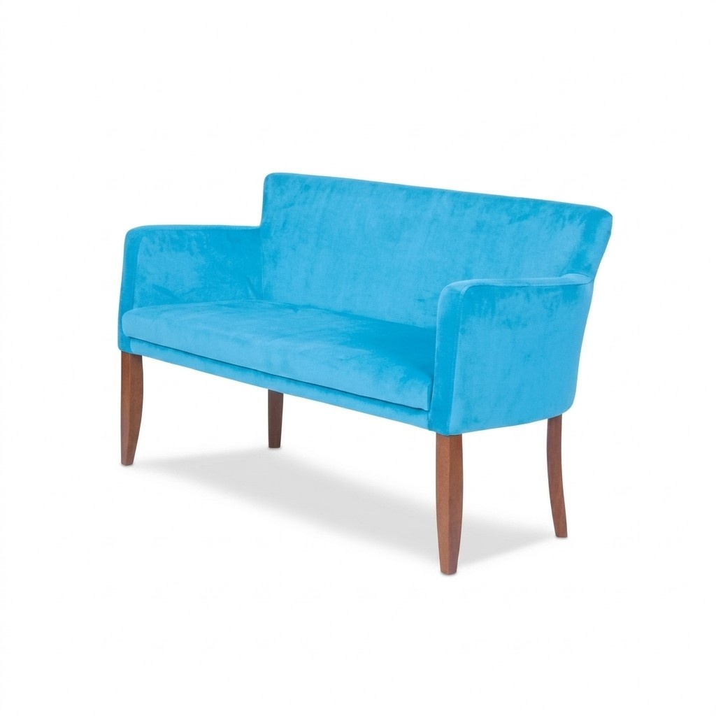 Blue Textile Two Seater Study Couch Modern Office Furniture Office