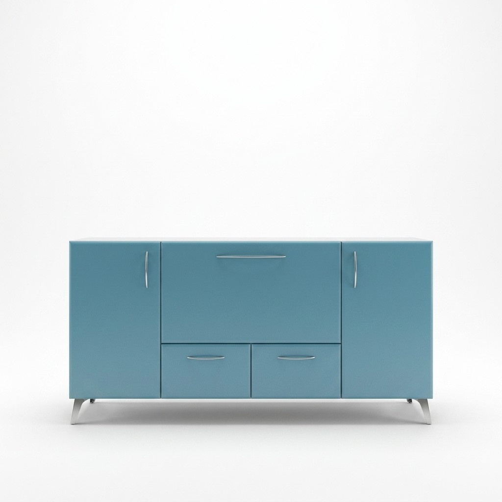 Blue Sideboard Luxury Living Room Wall Units Furnishings Chests of Drawers