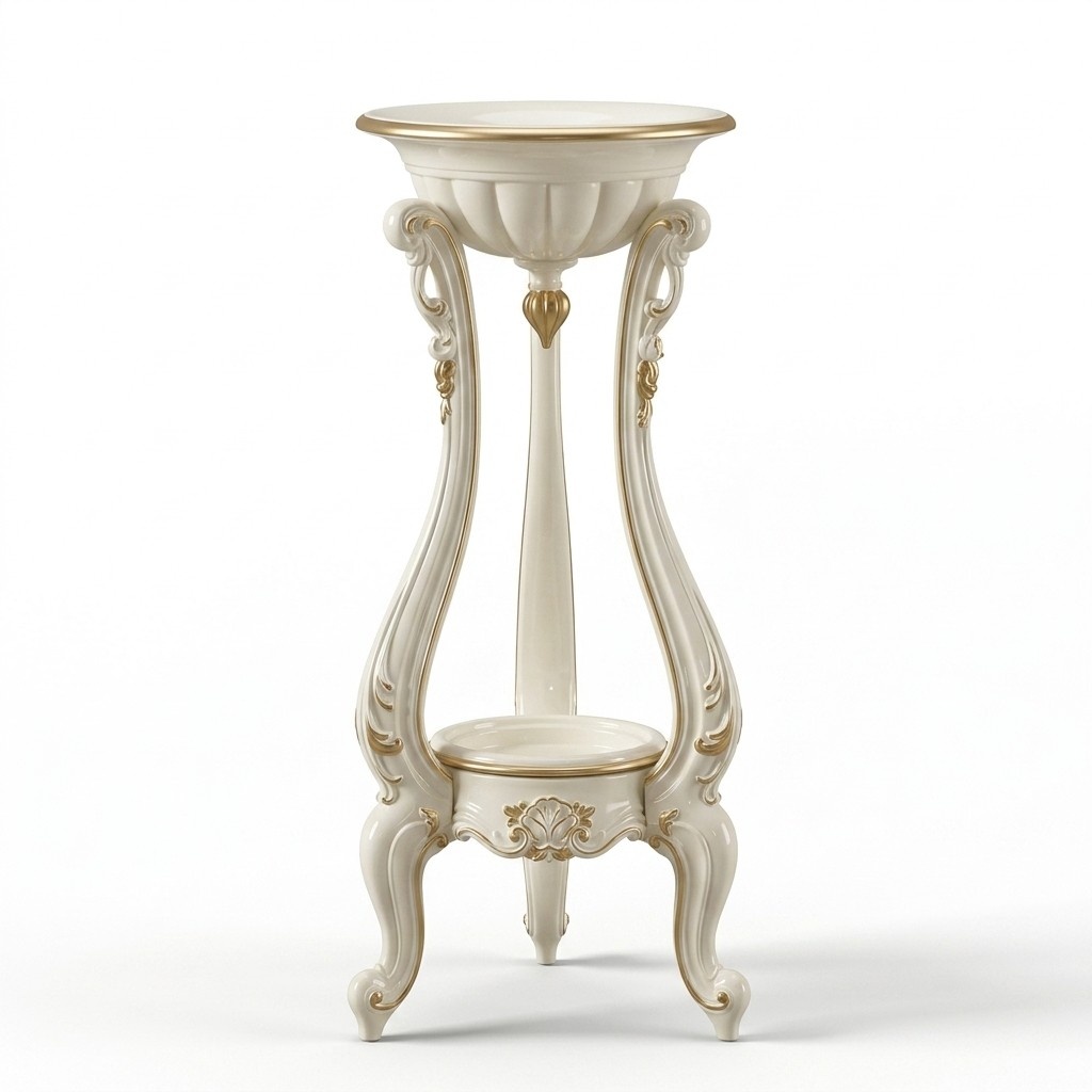 Flower Stand Flower Stand Vases Stand Baroque Rococo Shelf Wood