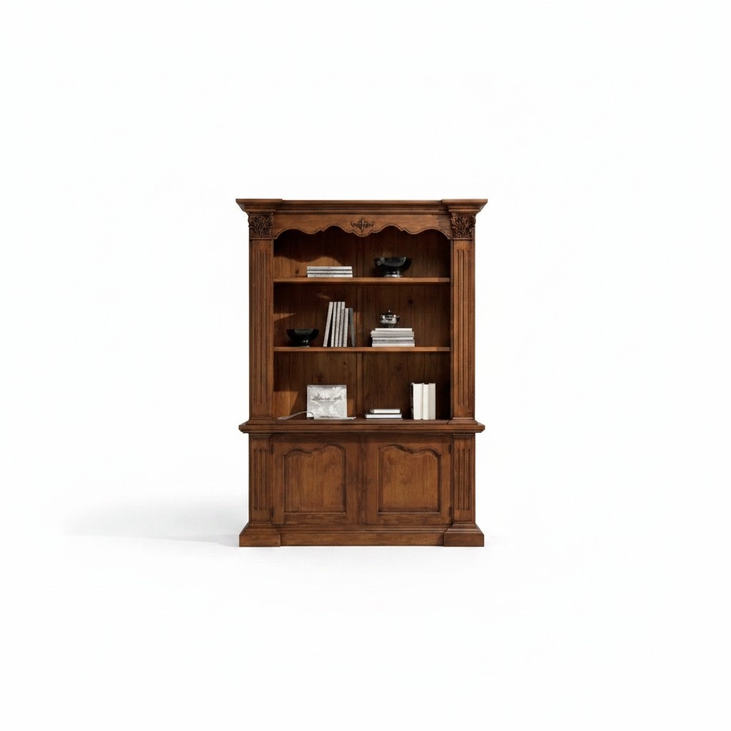Bookcase Living Wall Cabinet Office Furniture Shelves Cupboards Brown