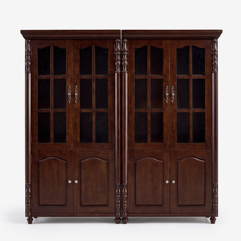 Bookcase Display Cabinet Shelf Wooden Cabinet Bookcase Furniture 2tlg