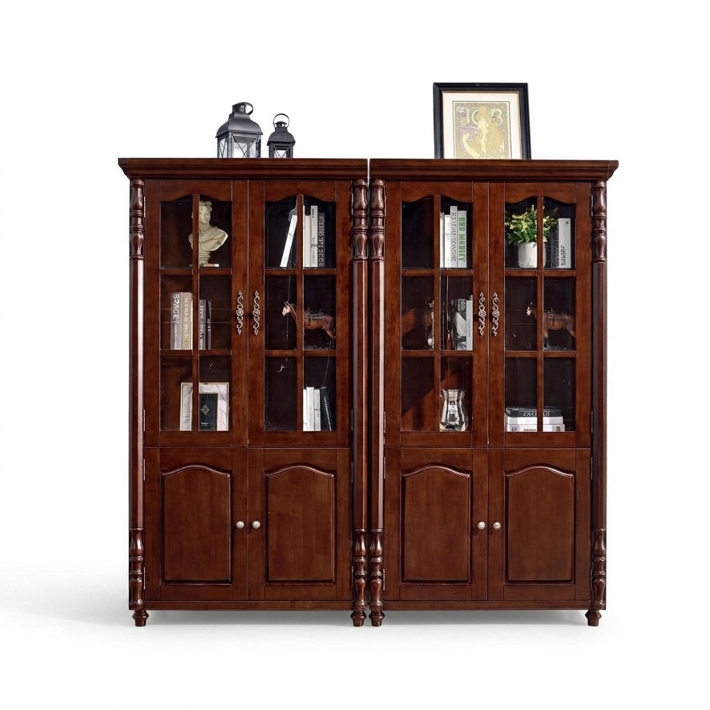 Bookcase Display Cabinet Shelf Wood Cabinet Bookcase