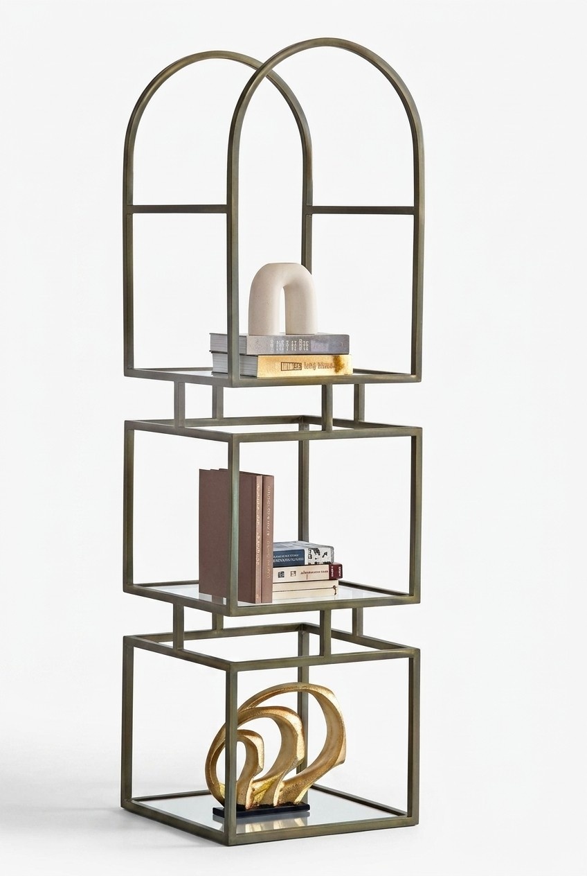 Bookshelf – geometrically, modernly, and stylishly organized vintage furniture