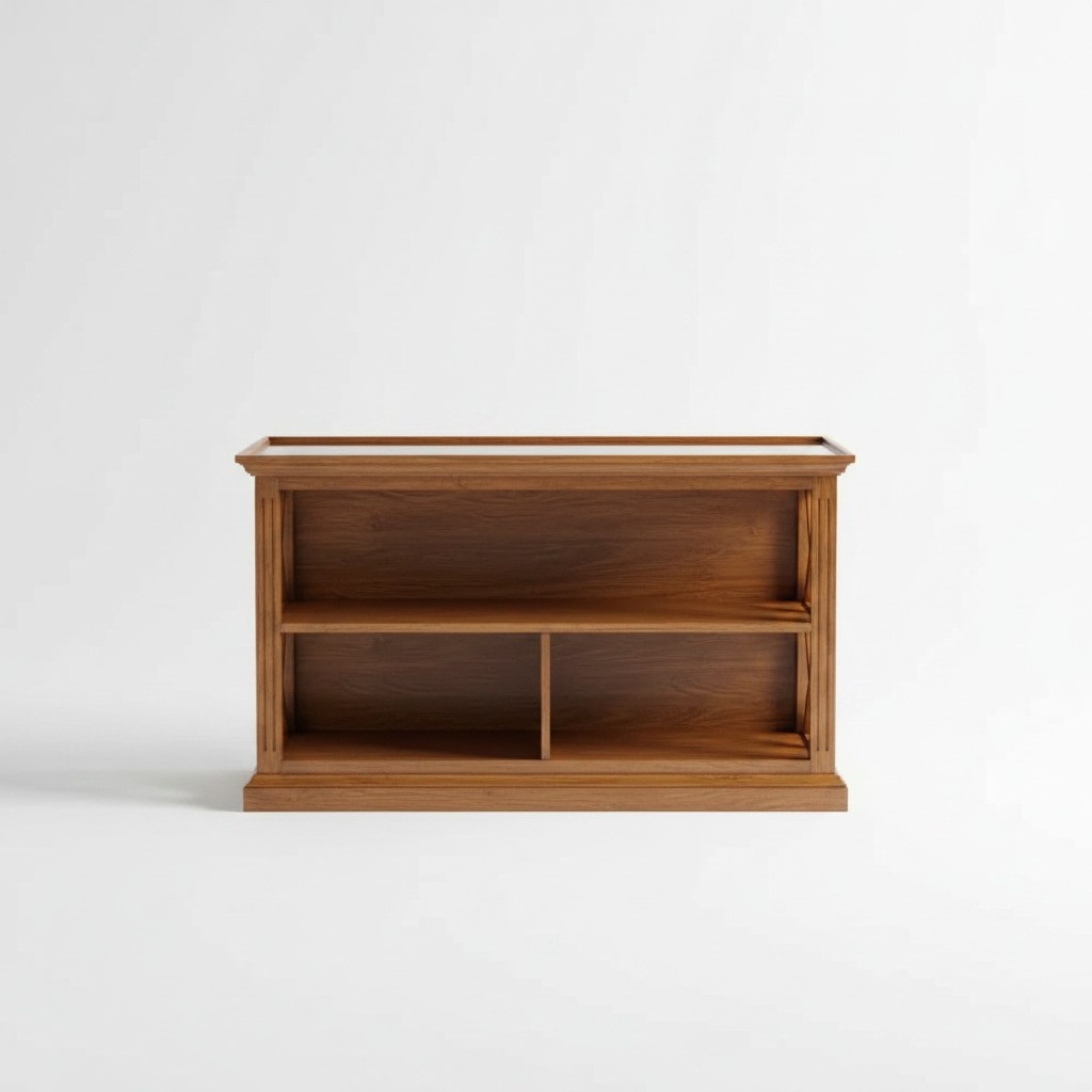Bookcase Wood Shelves Cabinet Classic Furniture Cabinets Brown