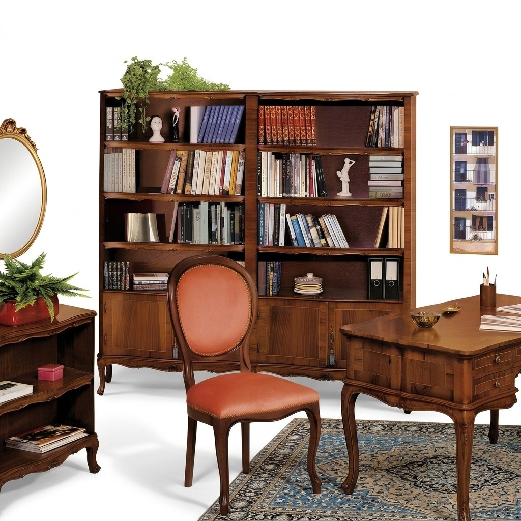 Bookshelf Wooden Shelf Freestanding Office Shelf Elegant Brown Bookcase New