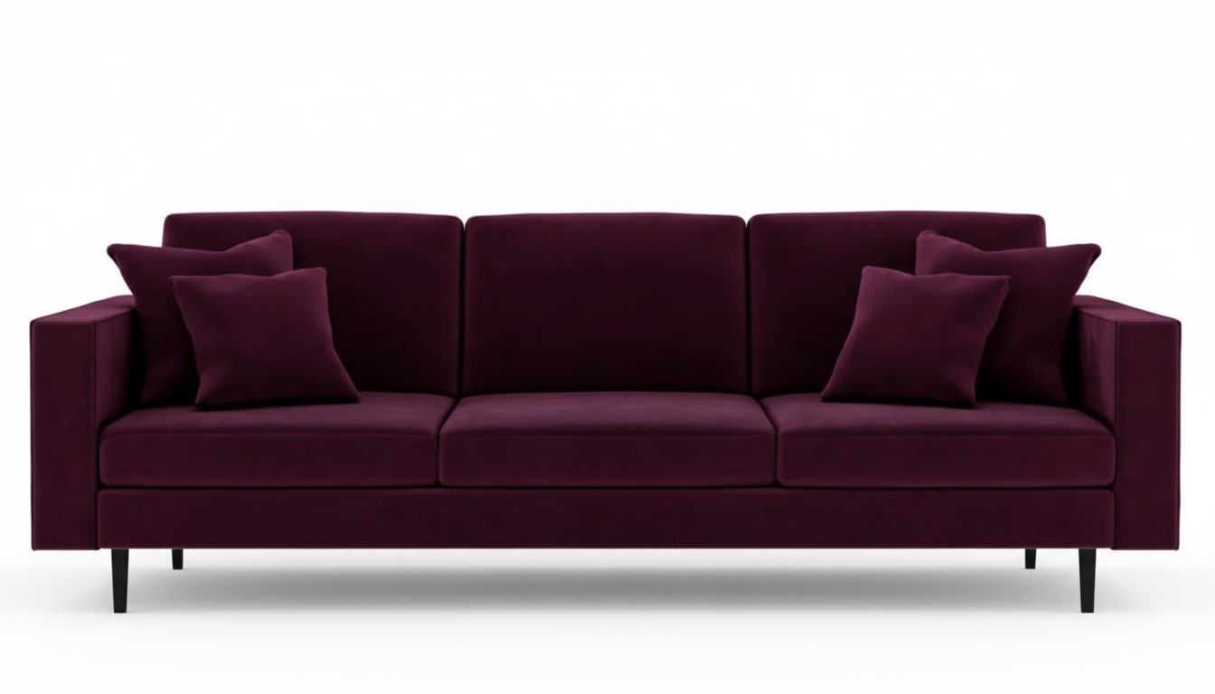 Bordeaux wine red fabric living room sofas Italian furniture design couches upholstery