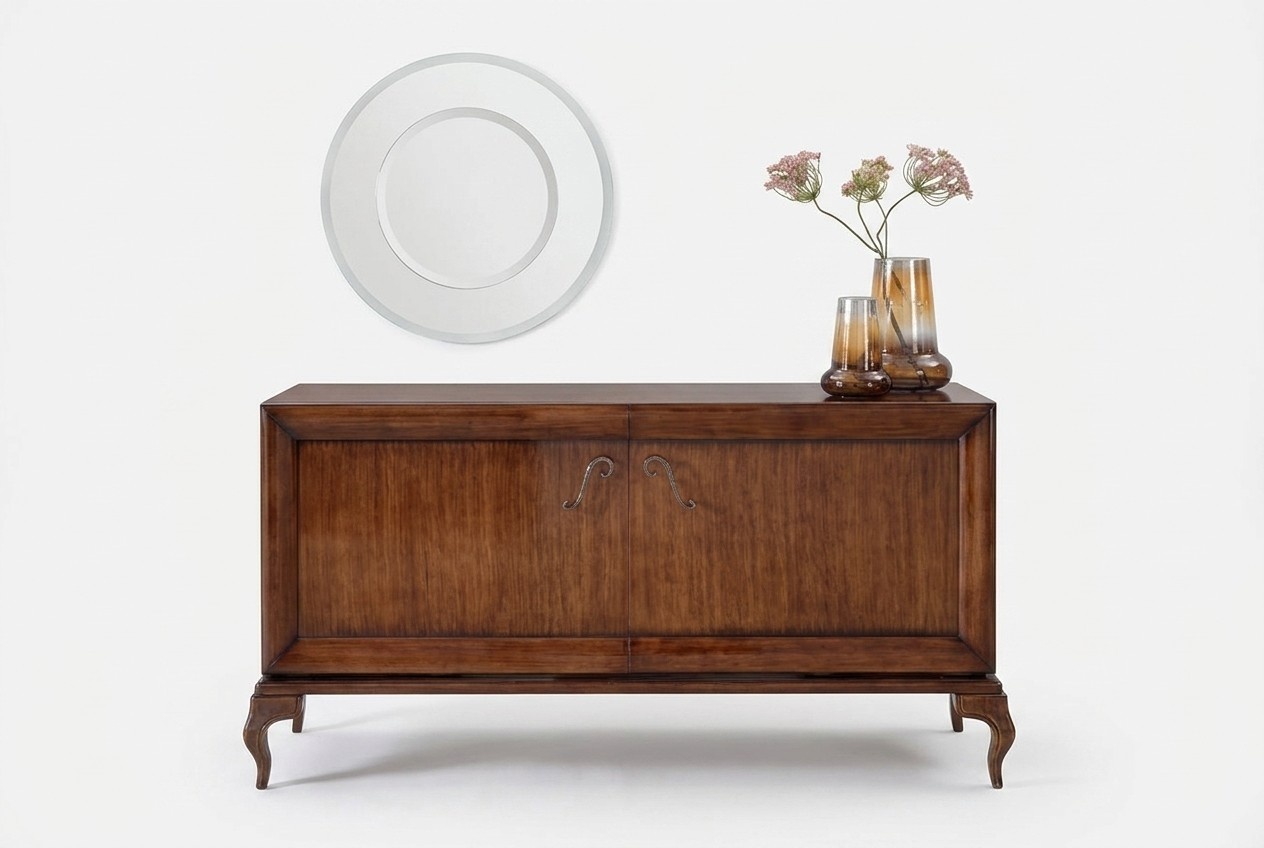 Brown sideboard chest of drawers cabinets wood luxury living room