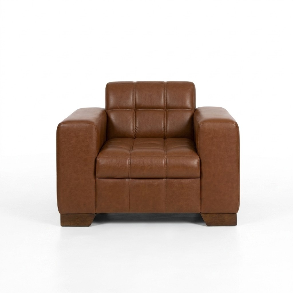 Brown Armchair Modern Design Seat Study New Upholstered Armchair